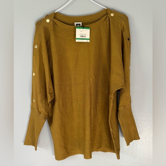 Anne Klein Sweater. NWT Olive Green Large. - Picture 1 of 8